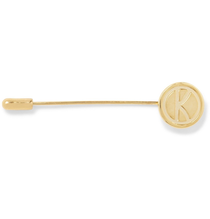 Photo: Kingsman - Deakin & Francis Engraved Gold-Plated Lapel Pin - Gold