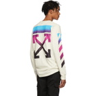 Off-White White Gradient Diagonal Long Sleeve T-Shirt