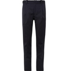 Brioni - Slim-Fit Tapered Pleated Twill Cargo Trousers - Blue