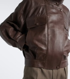 Nour Hammour Quincy leather blouson jacket