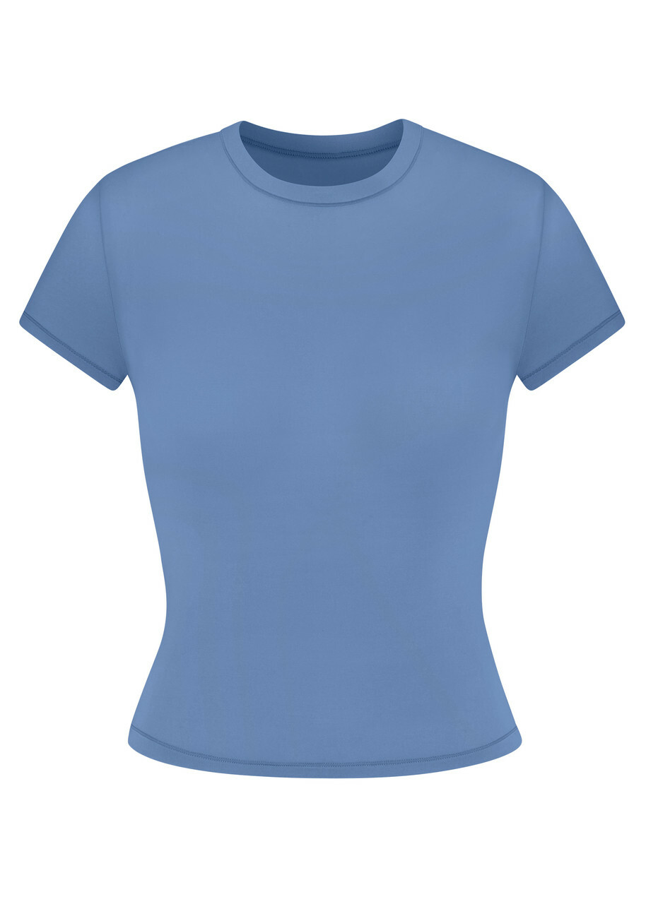 Skims Stretch-jersey T-shirt Blue