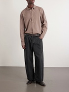 A Kind Of Guise - Straight-Leg Pleated Organic Jeans - Gray
