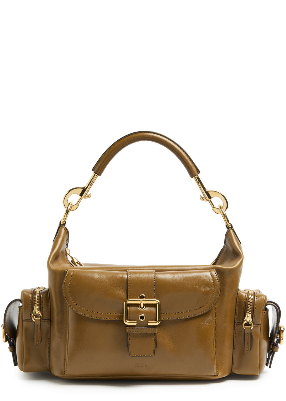 トートバッグ CHLOE Khaki Leather Camera Bag Handbag Chloé Camera Bag in Shiny Leather in Dark khaki | Chloé HK