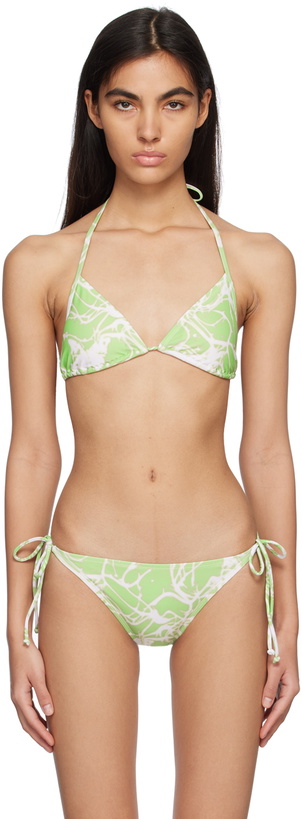 Photo: lesugiatelier Green Graphic Bikini Top