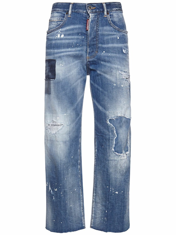 Photo: DSQUARED2 La Distressed Washed Straight Jeans