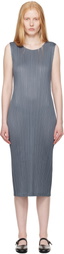 PLEATS PLEASE ISSEY MIYAKE Blue Monthly Colors May Maxi Dress