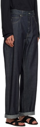 Sofie D'Hoore Navy Wide-Leg Denim Jeans