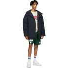 Rhude Green Warm-Up Shorts