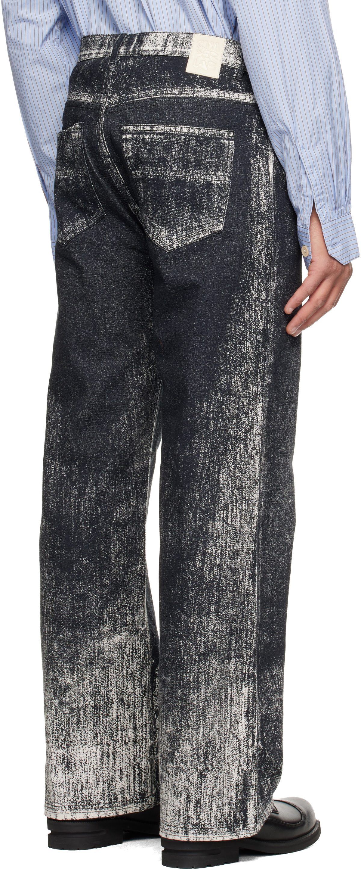 CAMPERLAB Black Paint Print Jeans