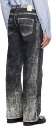 CAMPERLAB Black Paint Print Jeans