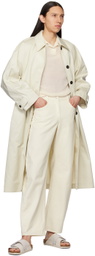 LOW CLASSIC Off-White Ventile Trench Coat