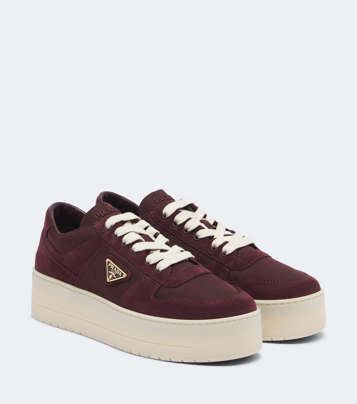 Prada Downtown Bold Re-Nylon and suede sneakers