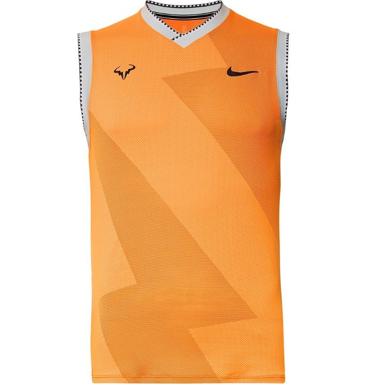 Photo: Nike Tennis - Rafa Slim-Fit AeroReact Tennis Tank Top - Men - Orange