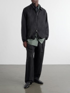 ssstein - Linen and Silk-Blend Satin Blouson Jacket - Black
