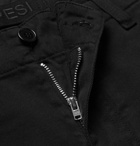 Aspesi - Garment-Dyed Stretch-Cotton Twill Trousers - Men - Black