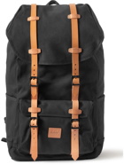 Herschel Supply Co - Little America Logo-Appliquéd Leather-Trimmed Canvas Backpack