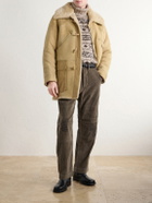 RRL - Canvas-Trimmed Shearling Jacket - Neutrals