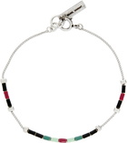 Isabel Marant Silver & Black Color Stripe Bracelet