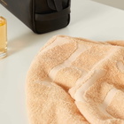 Off-White Bookish Shower Towel in Powder