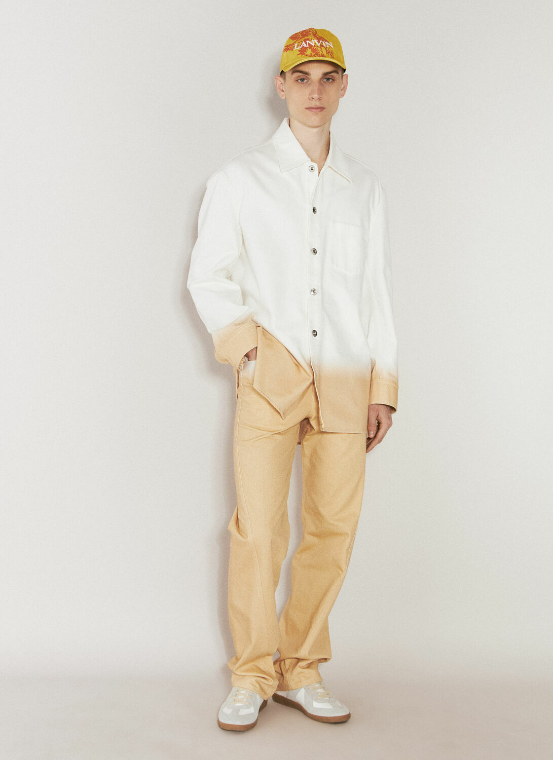 Lanvin Gradient-Effect Twisted Jeans