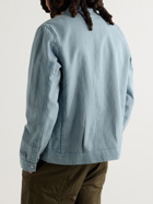 Folk - Cotton and Linen-Blend Chambray Overshirt - Blue