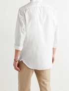 KITON - Grandad-Collar Linen Shirt - White