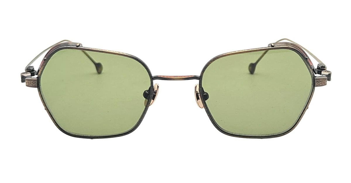 Matsuda M3153 - Antique Gold / Sage Green Sunglasses