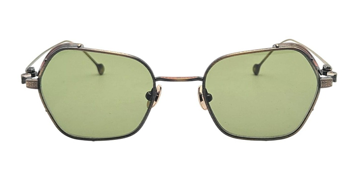 Photo: Matsuda M3153 - Antique Gold / Sage Green Sunglasses