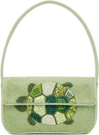 Staud Green Tommy Beaded Bag