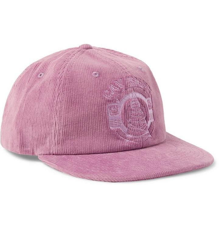 Photo: Cav Empt - Logo-Embroidered Cotton-Corduroy Baseball Cap - Pink