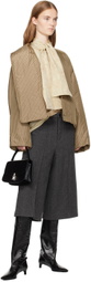 UMBER POSTPAST Beige Onion Dyed Silk Scarf Shirt