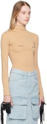 Lado Bokuchava Beige Pierced Turtleneck