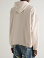 Balenciaga - Logo-Print Cotton-Jersey Hoodie - Neutrals