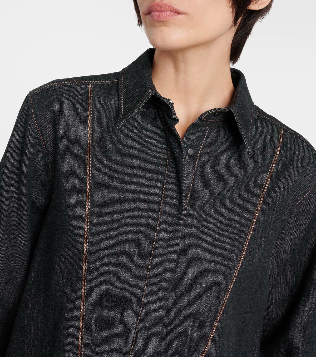 Brunello Cucinelli Multicolor Denim Shirt
