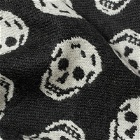 Alexander McQueen Men's Reversible Wool Skull Scarf in Black/Ivory