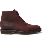 John Lobb - Forge Waxed-Suede Oxford Boots - Brown