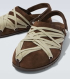 Rick Owens Megalace suede mules