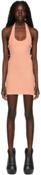 MISBHV Pink Towelling Monogram Mini Dress