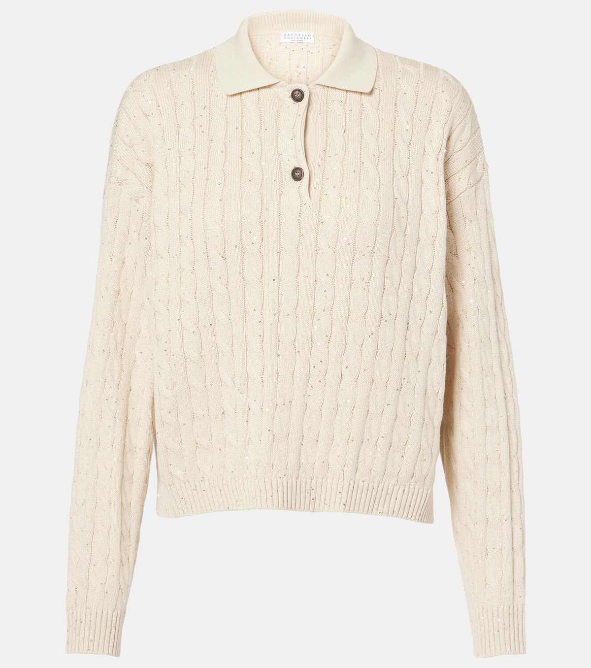 Brunello Cucinelli Cable-knit cotton-blend sweater