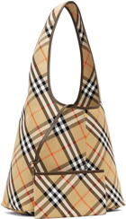 Burberry Beige Large Check Shoulder Bag