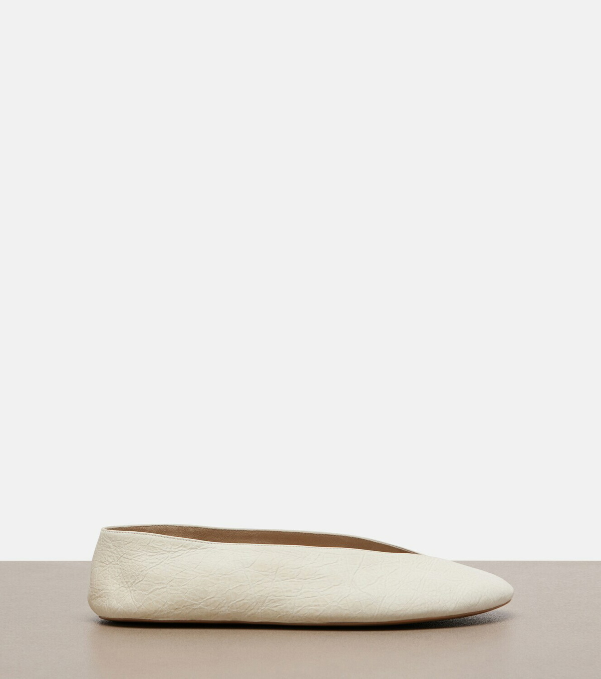 The Row Fay leather ballet flats