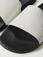 Frescobol Carioca - Humberto Debossed Full-Grain Leather Slides - White