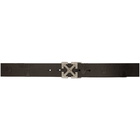 Off-White Black Leather Arrows Belt