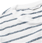 Club Monaco - Striped Cotton-Terry T-Shirt - White