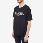 Balmain Men's Rubber Logo T-Shirt in Black/White