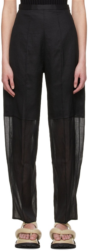 Photo: GIA STUDIOS Black Polyester Trousers