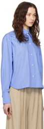 Victoria Beckham Blue Cropped Shirt