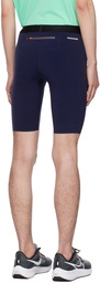 Soar Running Navy Printed Shorts