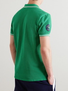 Polo Ralph Lauren - Wimbledon Logo-Embroidered Appliquéd Cotton-Piqué Polo Shirt - Green