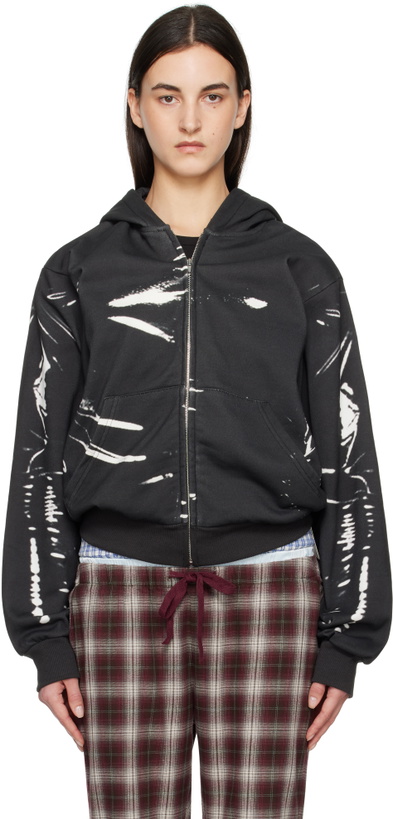 Photo: Praying Black Latex Printed Hoodie